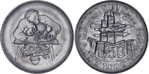 San marino lire acciaio - 50,