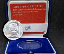 Moneta 2007 Italia Euro 5 Garibaldi Argento 925 in cofanetto Proof (C.0)