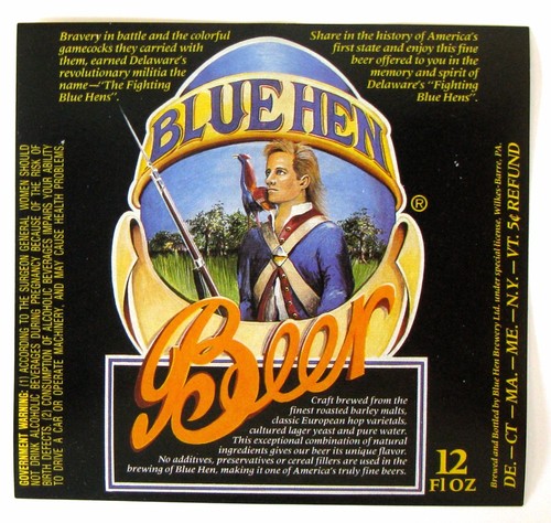 Birra gallina blu - di, etichetta