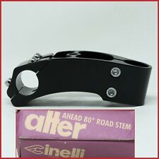 NOS CINELLI ALTER STEM 1 POLLICE 130mm 26.0 VINTAGE ROAD RACING FORWARD NERO VECCHIO ANNI 90