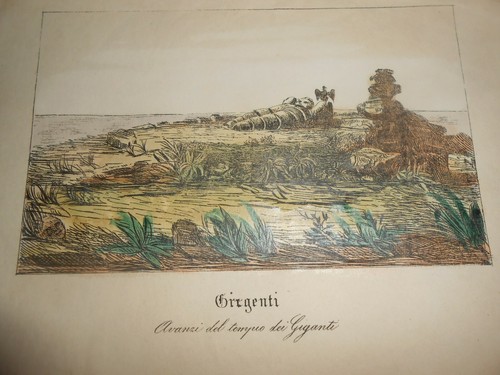 1850 litografia agrigento - 1850,