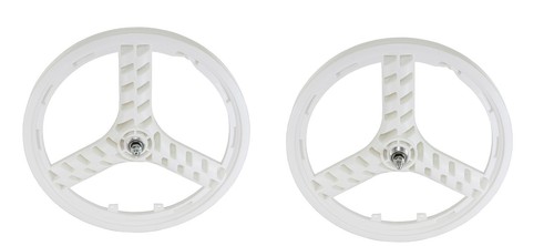 Set ruote bici bianche - 20", mag