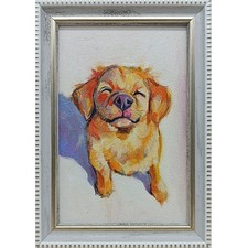 Original Oil Painting Dog