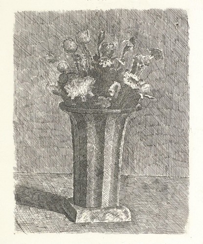 Giorgio morandi vaso a righe - a,