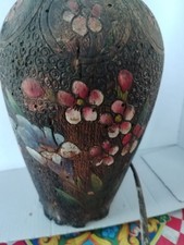 Lampada Antica In Legno Decorata  - Artigianato Siciliano 