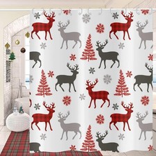 Christmas Shower Curtain, Red