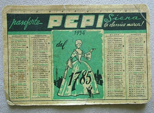 Calendarietto pubblicitario - calendarietto,