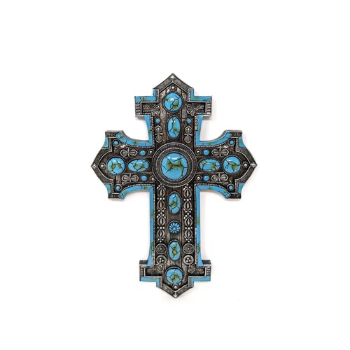 Croce parete turchese - da,
