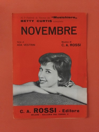 Betty curtis novembre spartito - betty,