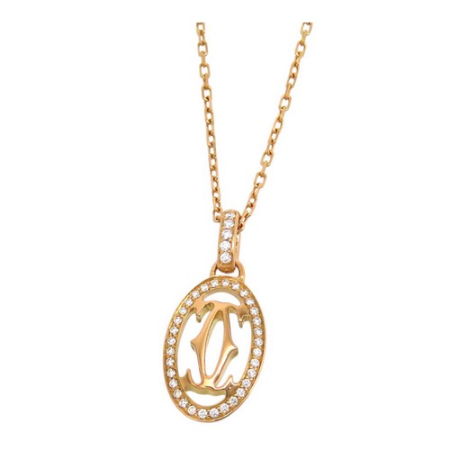 Collana cartier logo - logo, doppia
