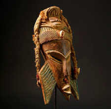 Maschere tribali africane in legno viso vintage legno intagliato Hangi Ghana’...