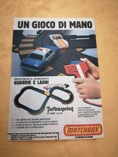  PUBBLICITA' ORIGINALE ADVERTISING PISTE TURBO SORPASSO "MATCHBOX" del 1980/81