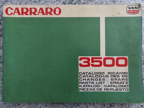 Carraro 3500 catalogo ricambi - carraro,