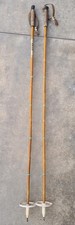 Racchette / bastoncini da sci vintage in bambù - Made in Sweden - H 140 cm