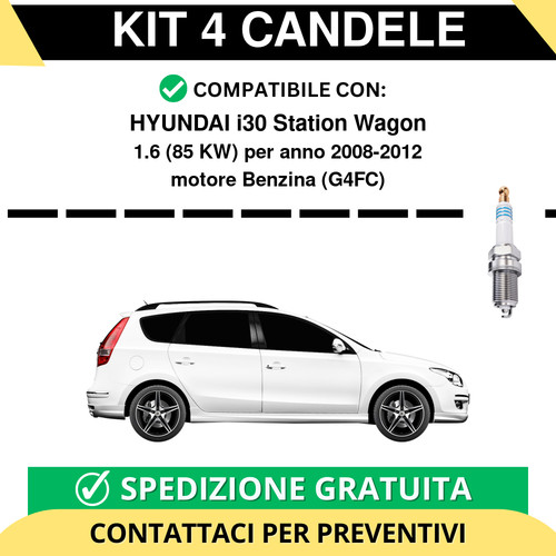 Kit candele per hyundai i30 - kit,