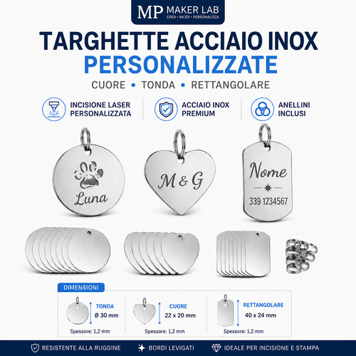 Targhetta acciaio inox - acciaio,