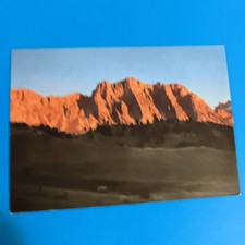 DOLOMITI  TRAMONTO SUL GRUPPO DELLA STEVIA CARTOLINA A COLORI SPEDITA COLLEZIONE