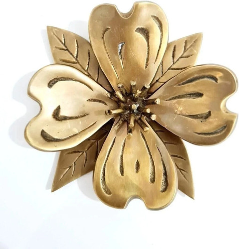 Battiporta con fiori ottone - battiporta,