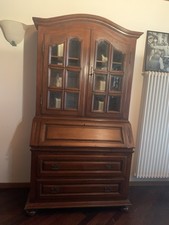 credenza vetrina antica  Epoca ‘900 Con Ribalta Per Scribatoio