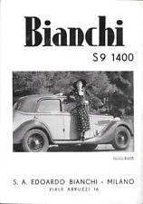 Bianchi S9 1400 -  Advertising 1936