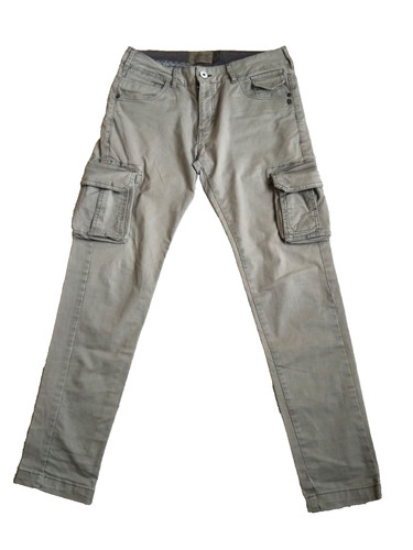 Pantalone cargo grigio uomo