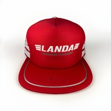 Cappello camionista vintage 3 strisce LANDA idropulitrici snapback berretto rosso, Biz-Pro