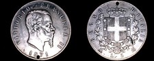 1871-M BN Italian 5 Lire World