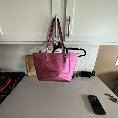 Borsa guess rosa metallizzato - borsa,