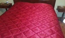 COPERTA  MATRIMONIALE IN RASO E COTONE  FATTA A MANO IMBOTTITA LANA 100%. 