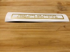 Honda Africa Twin XRV 650 RD03 Adesivo Serbatoio Front Fork Air Pressure