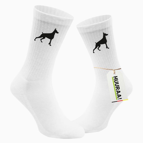 Calze dobermann silhouette - calze,