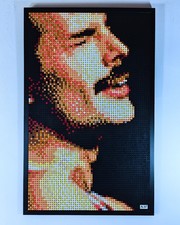 FREDDIE MERCURY, Mosaico LEGO  55x85cm con cornice