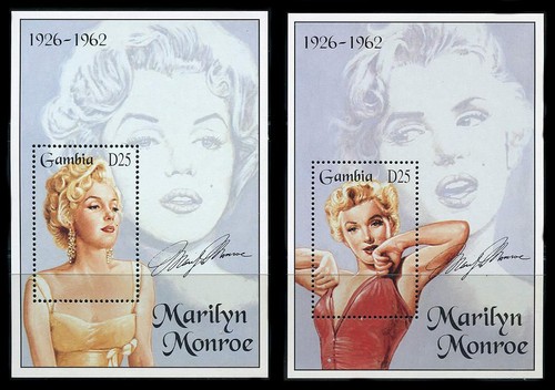 Gambia fogli ricordo marilyn - gambia:,