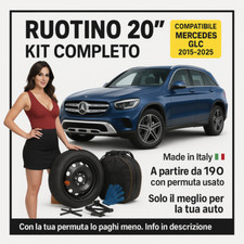 Kit Ruotino Di Scorta 20" Per Mercedes Glc Con Cric Chiave E Sacca 145/65 r20