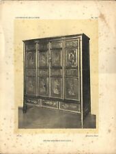 Stampa antica ARMADIO CINESE IN LEGNO LACCATO CINA CHINA 1922 Antique print T.21