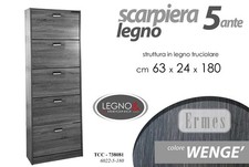 Scarpiera legno slim ante - 5,