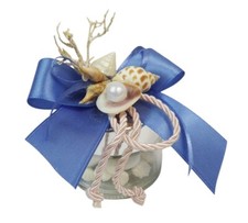 Bomboniere Matrimonio Linea Mare Barattolino Vetro Conchiglie Corallo Perla