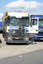 Truck photo Mercedes-Benz Actros 1844 Tarpaulin trailer Romania white Wil #b2iu