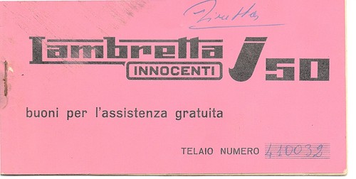 Lambretta j50 libretto - lambretta,