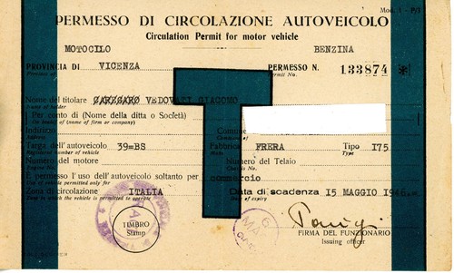 Permesso circolazione - permesso,
