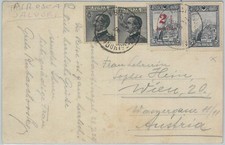 75543 - TURCHIA / ITALIA - STORIA POSTALE - CARTOLINA posta marittima all'AUSTRIA 1929
