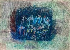 Composizione Con Cristalli Vera Stoss Amburgo 21,5 X 30,5 Cm Arte Moderna