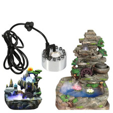 NEBULIZZATORE ULTRASUONI LED FONTANA ACQUARIO MACCHINA FUMO NEBBIA UMIDIFICATORE