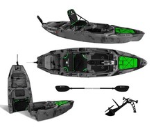Kayak fishing a Pedali divisibile Big Mama Triken 330 Live S, con ruote e vasca