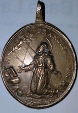 Antica medaglia religiosa in