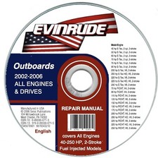 Evinrude Manuali officina fuoribordo 2 Stroke (40-250HP) 2002-2006