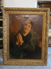 Quadro con ragazza oleografia