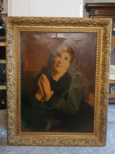 Quadro con ragazza - , oleografia