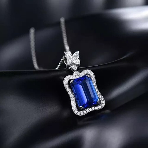 Ciondolo solitario zaffiro - , blu