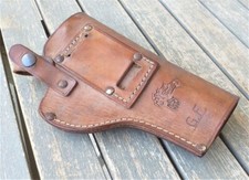 Fondina vintage in cuoio marrone per abito civile marcata CC originale